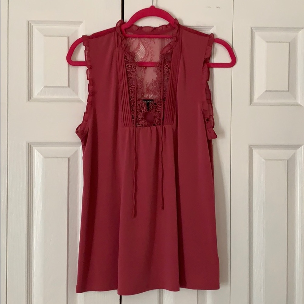 Pink blouse, tank top, Express, size M, worn once